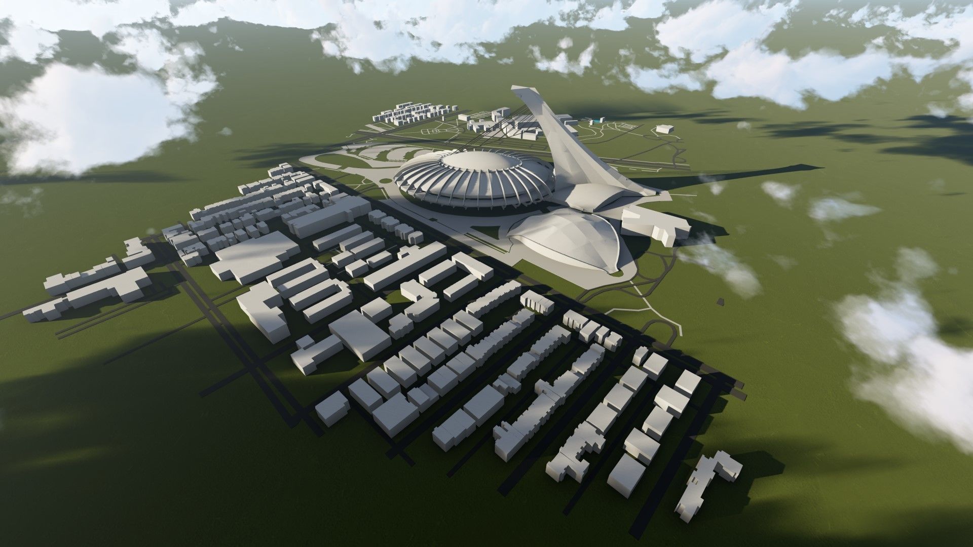 Montreal Olympic Stadium 3D model_14