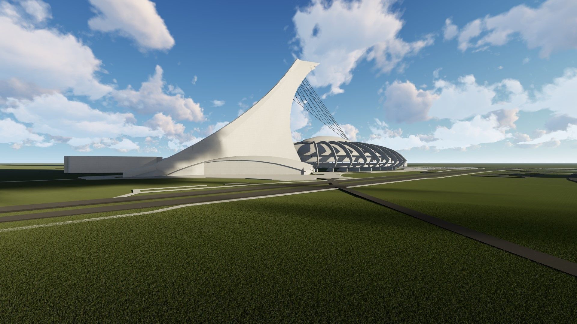 Montreal Olympic Stadium 3D model_15