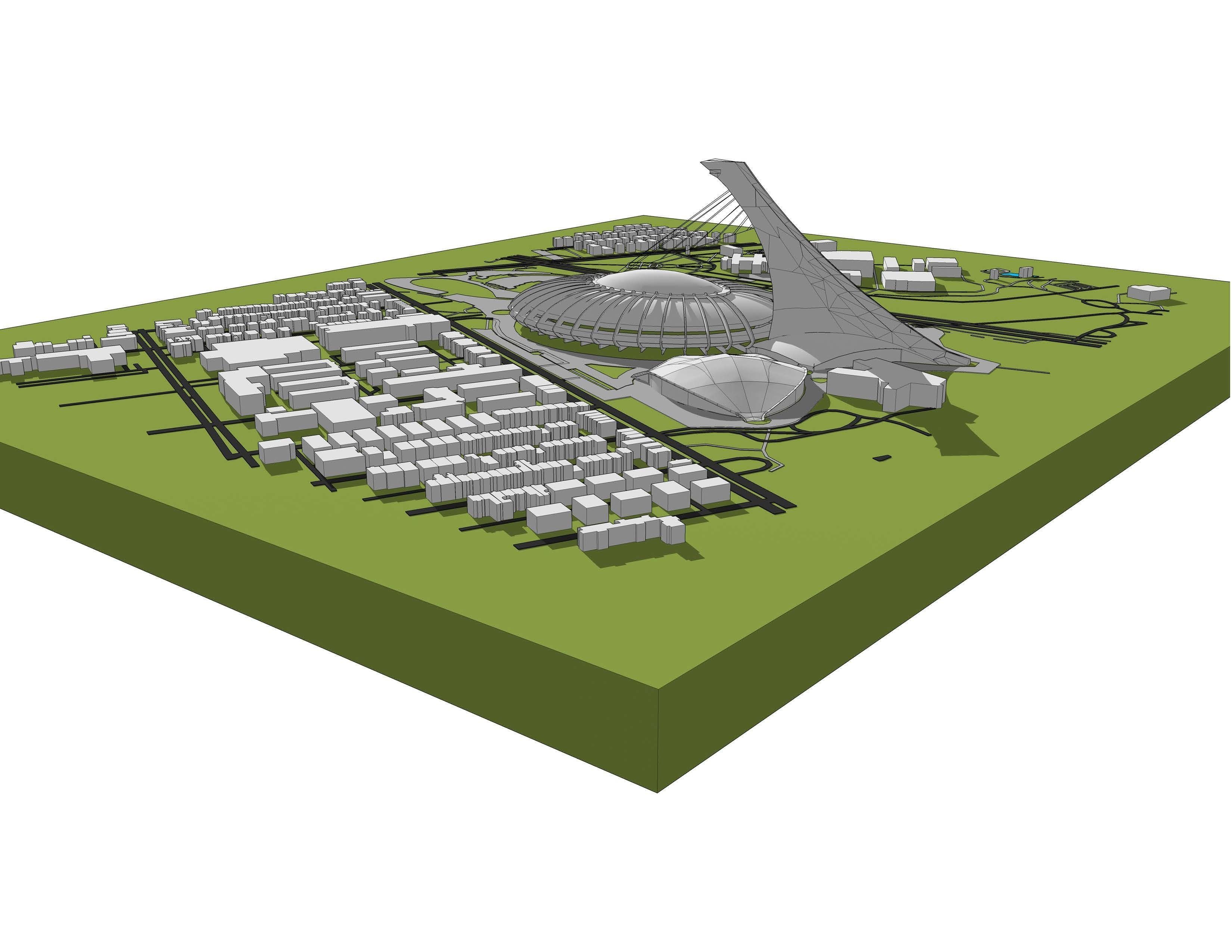 Montreal Olympic Stadium 3D model_19