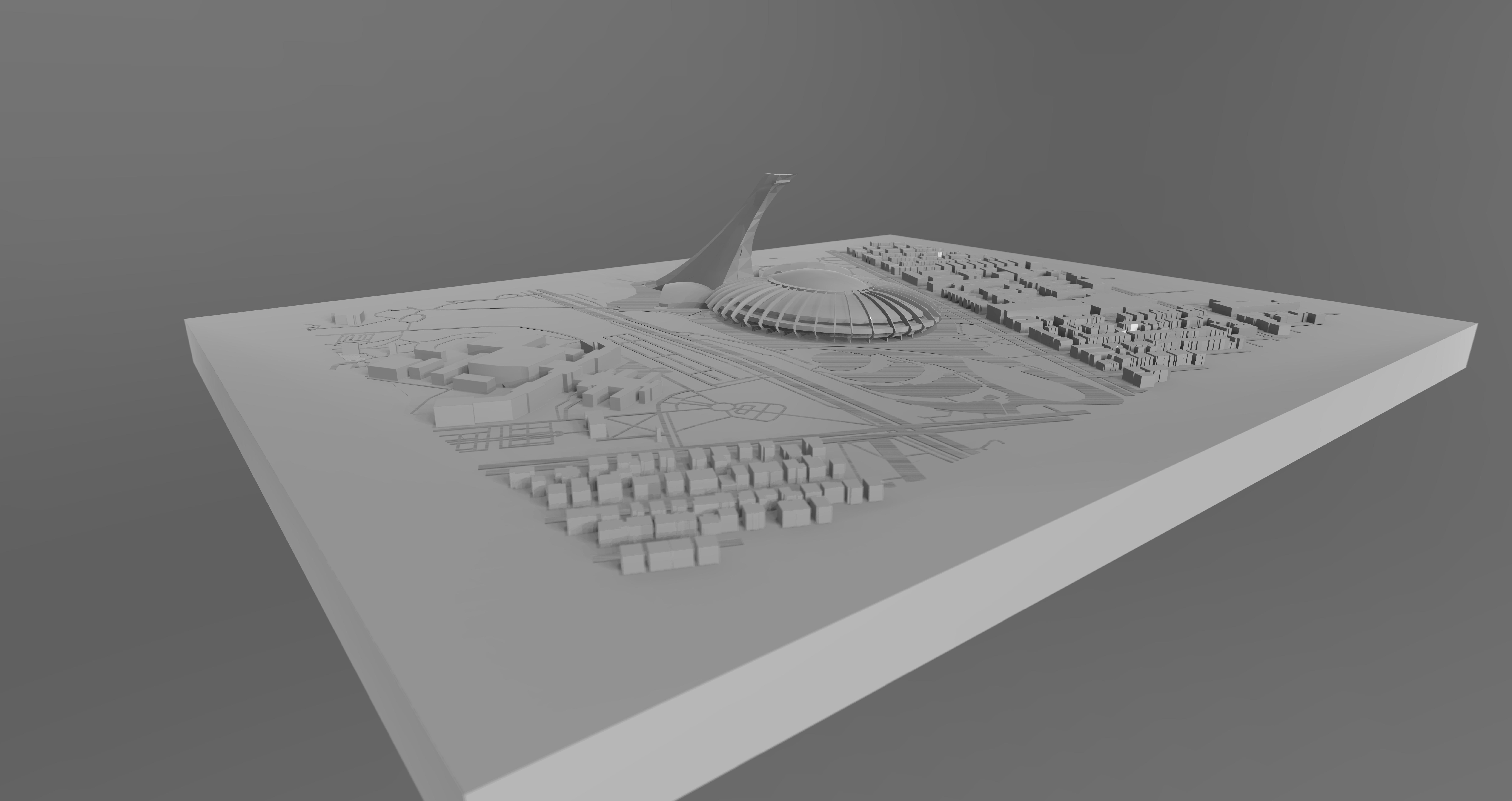 Montreal Olympic Stadium 3D model_6