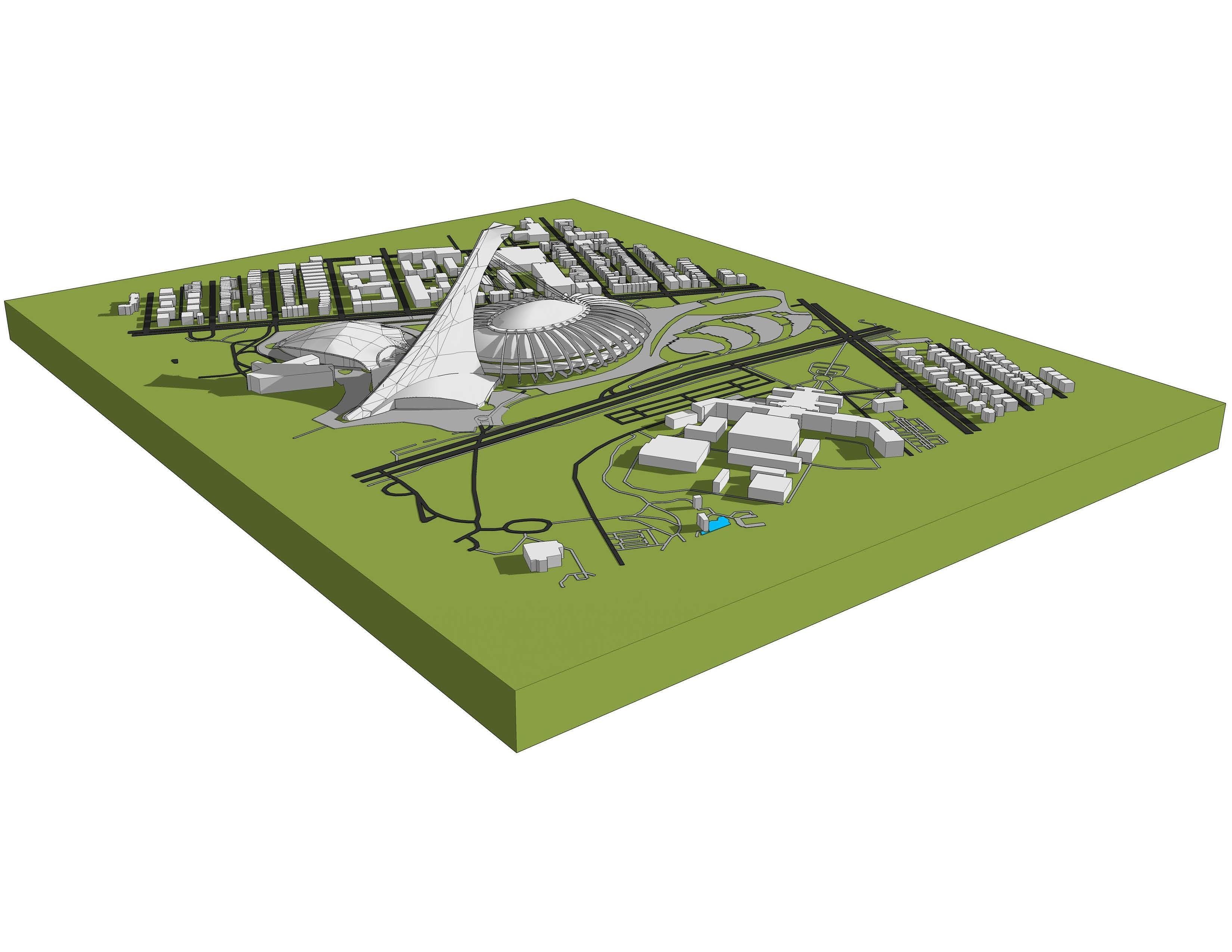 Montreal Olympic Stadium 3D model_21
