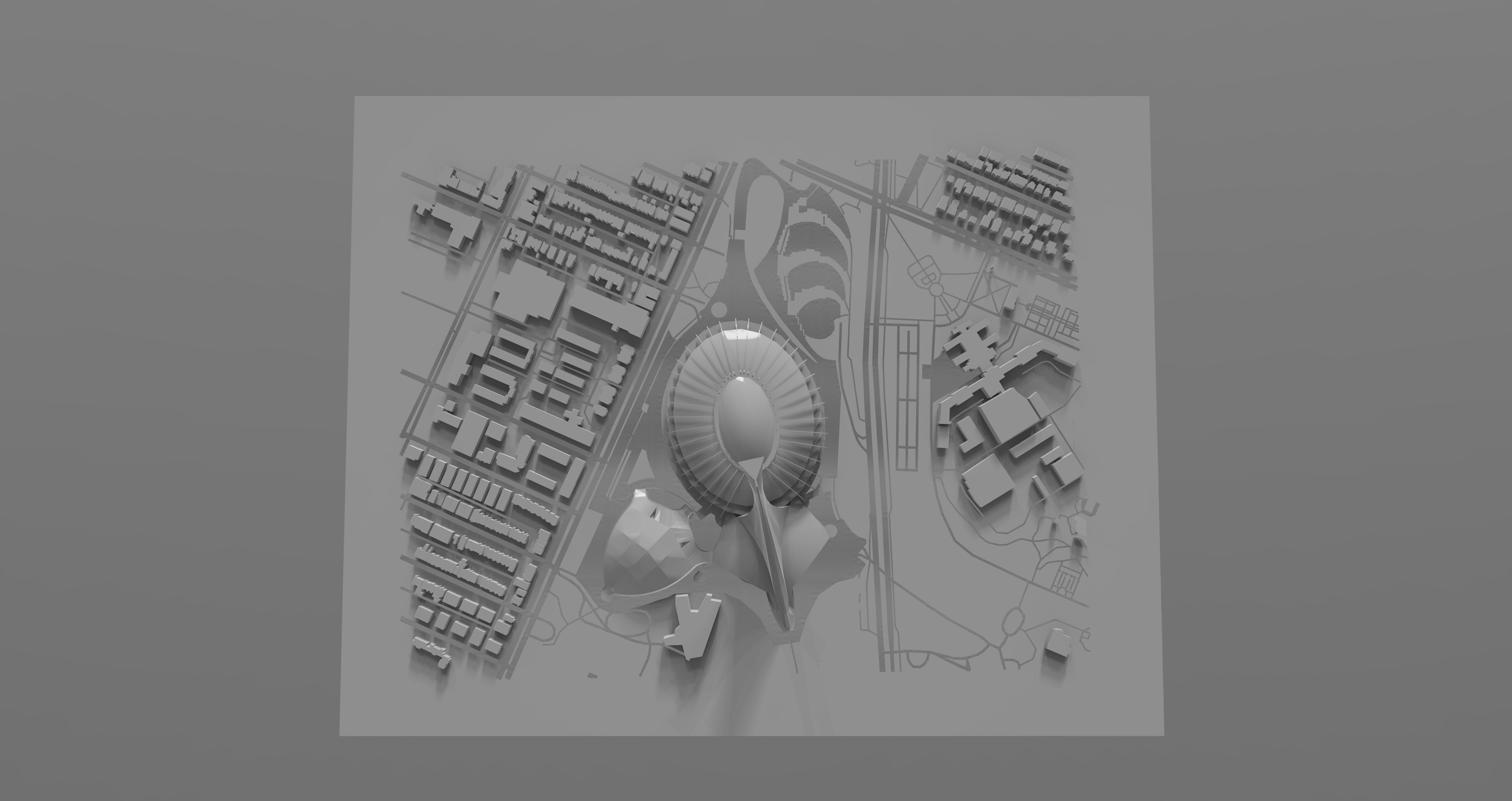 Montreal Olympic Stadium 3D model_3