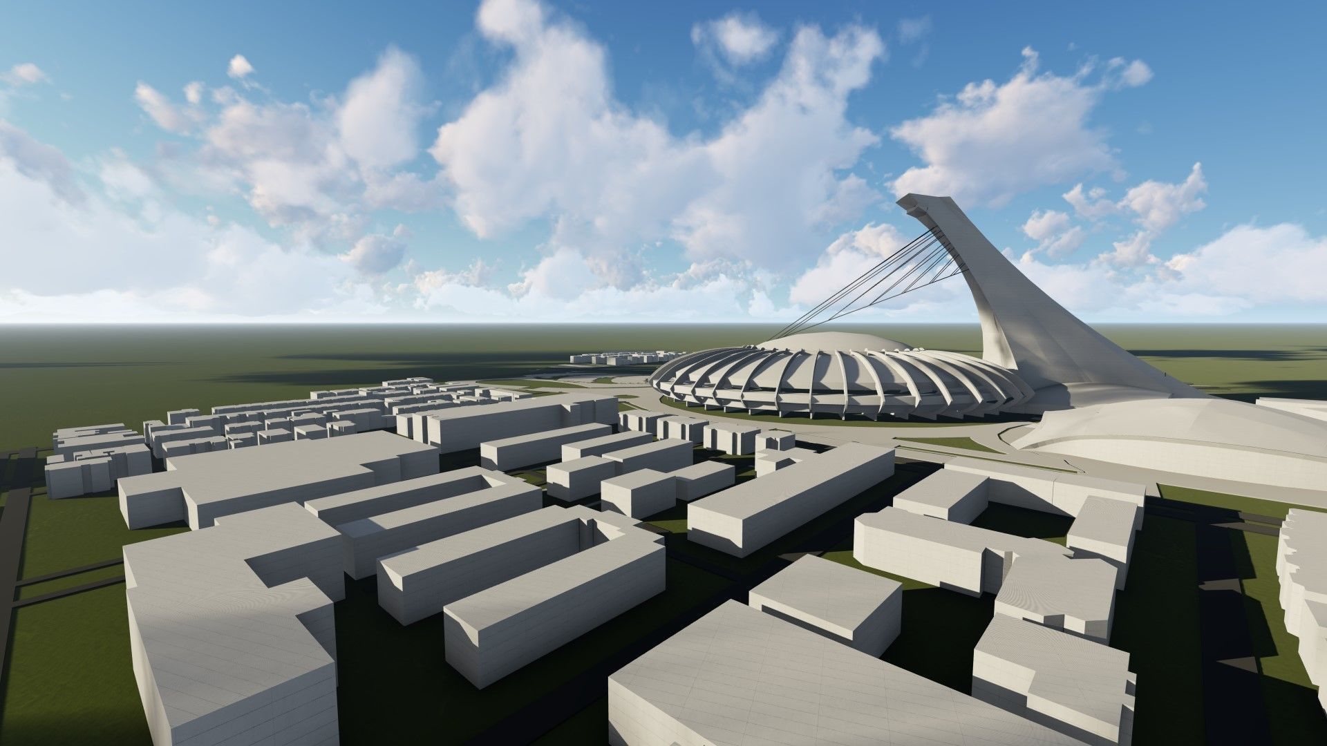 Montreal Olympic Stadium 3D model_16