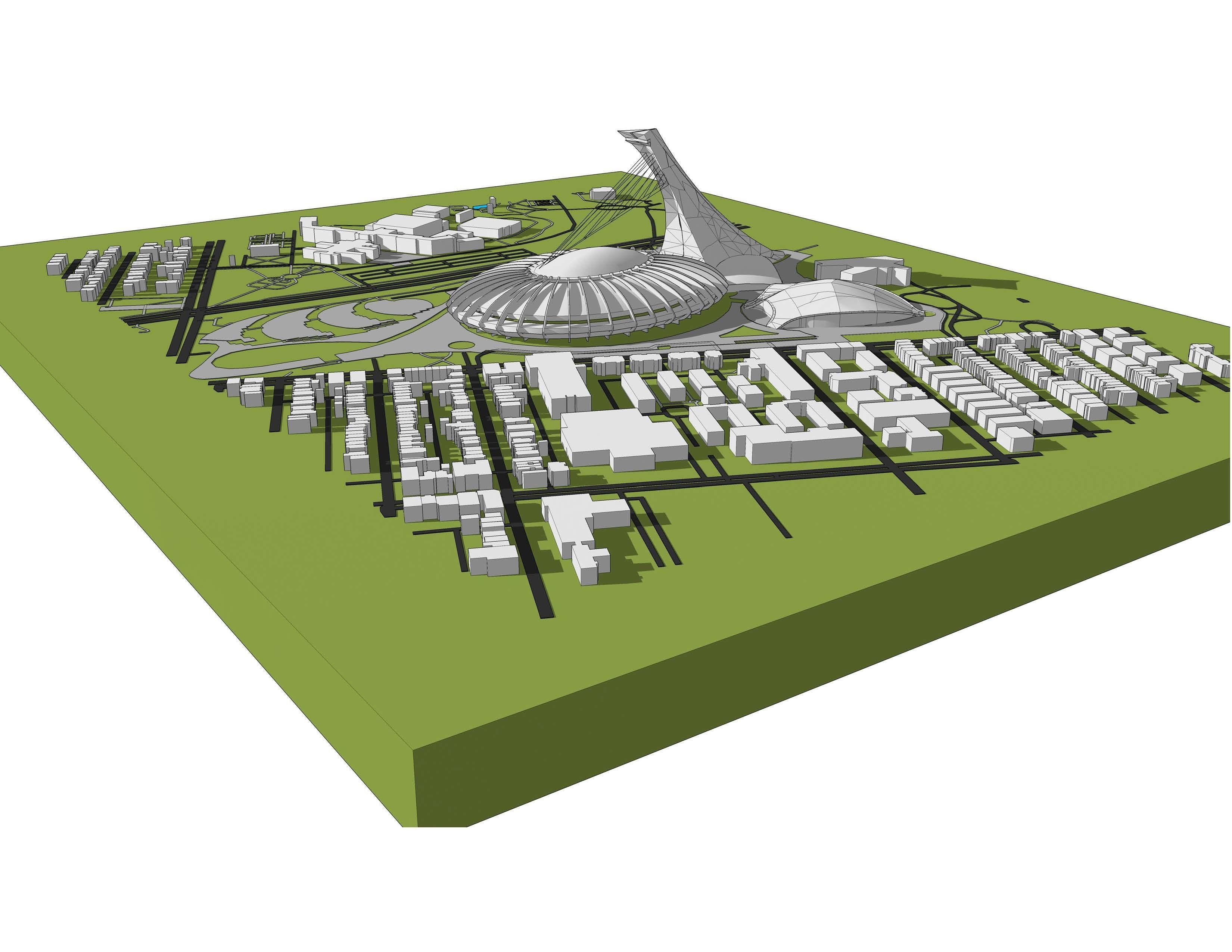 Montreal Olympic Stadium 3D model_22