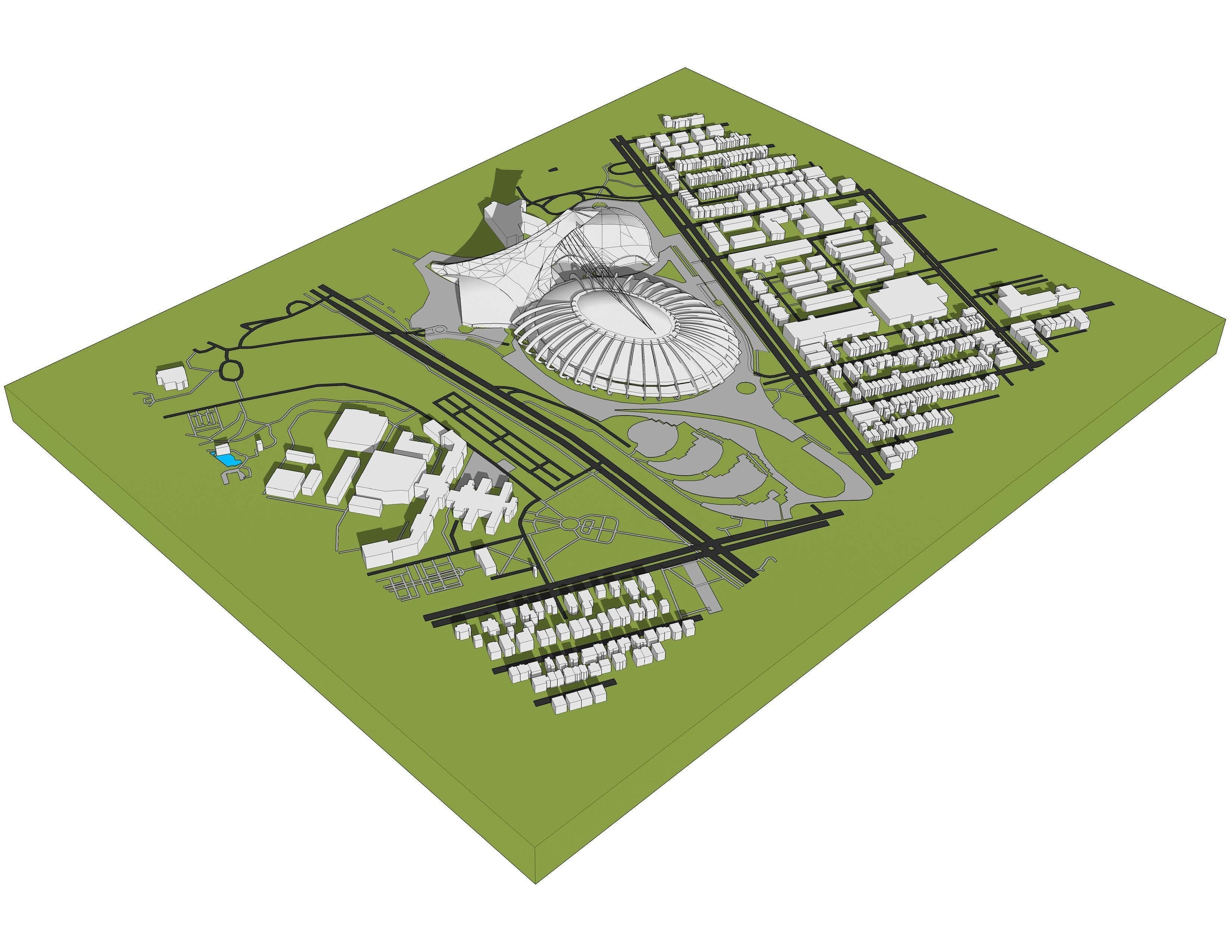 Montreal Olympic Stadium 3D model_20