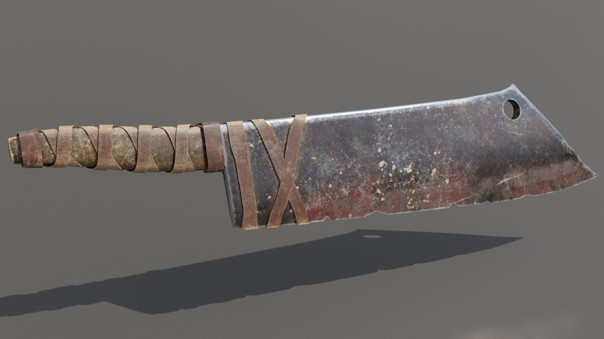 Orc Cleaver Low-poly 3D model_1