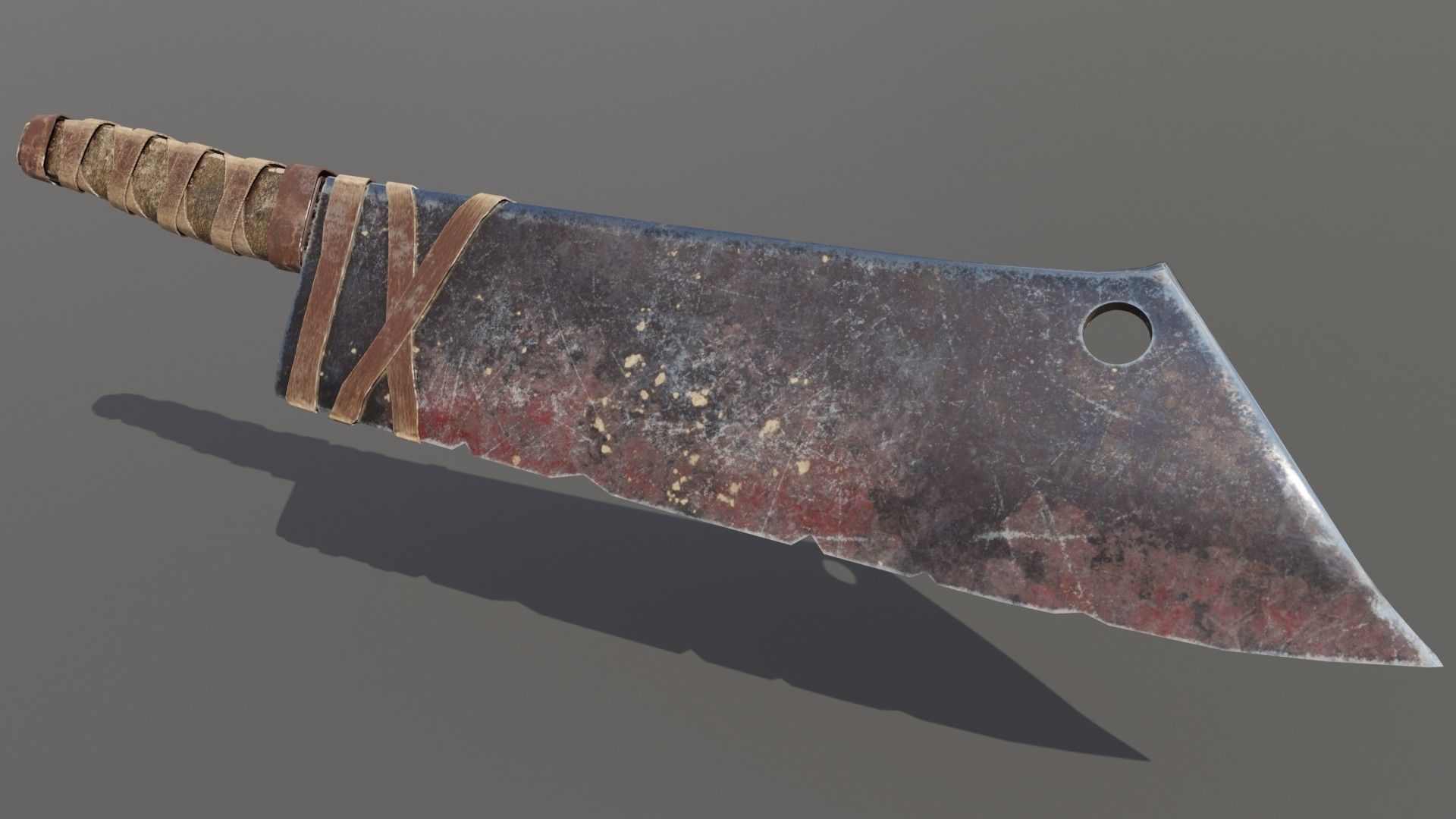 Orc Cleaver Low-poly 3D model_4