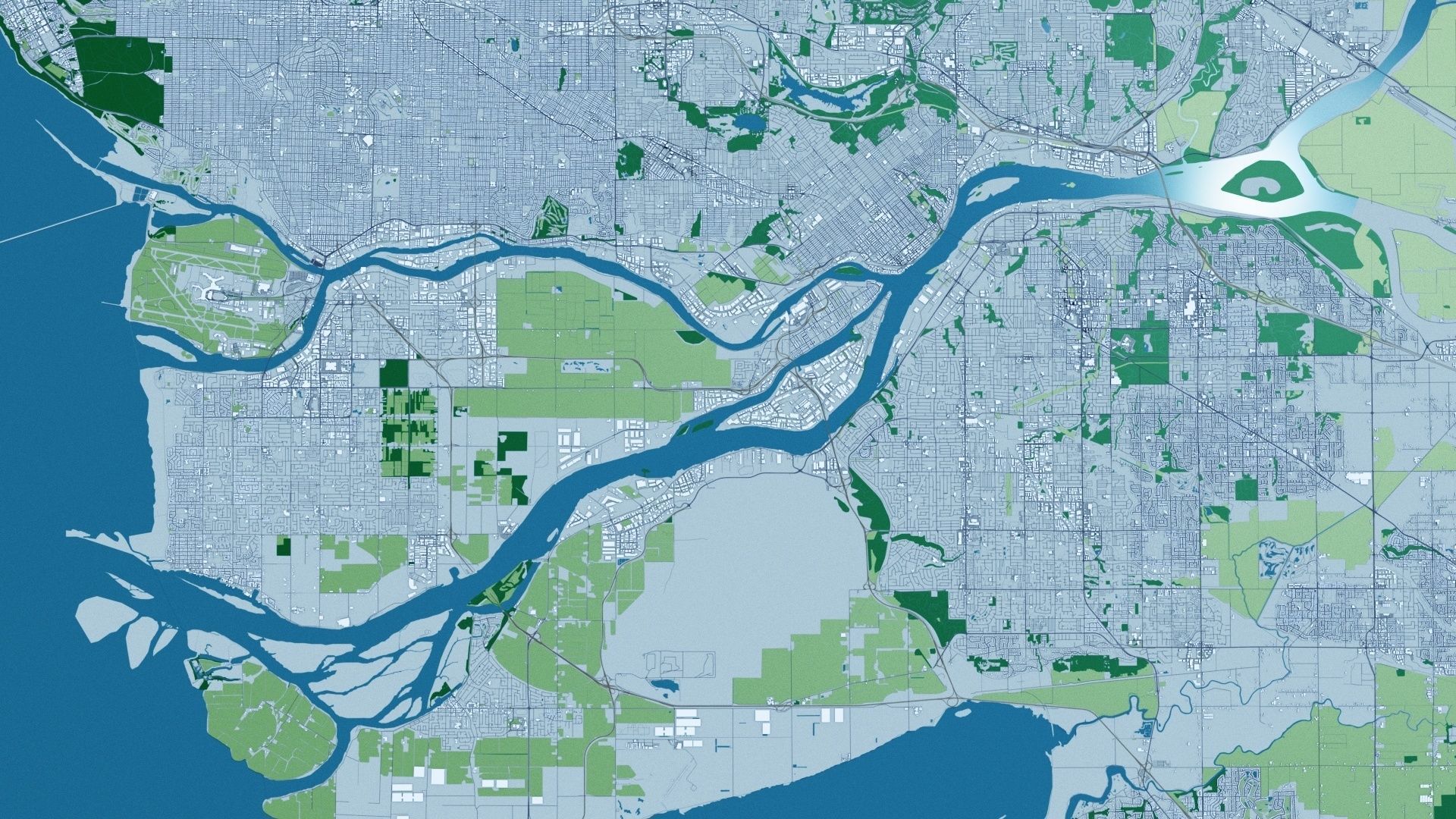 Vancouver with Terrain  3D model_4