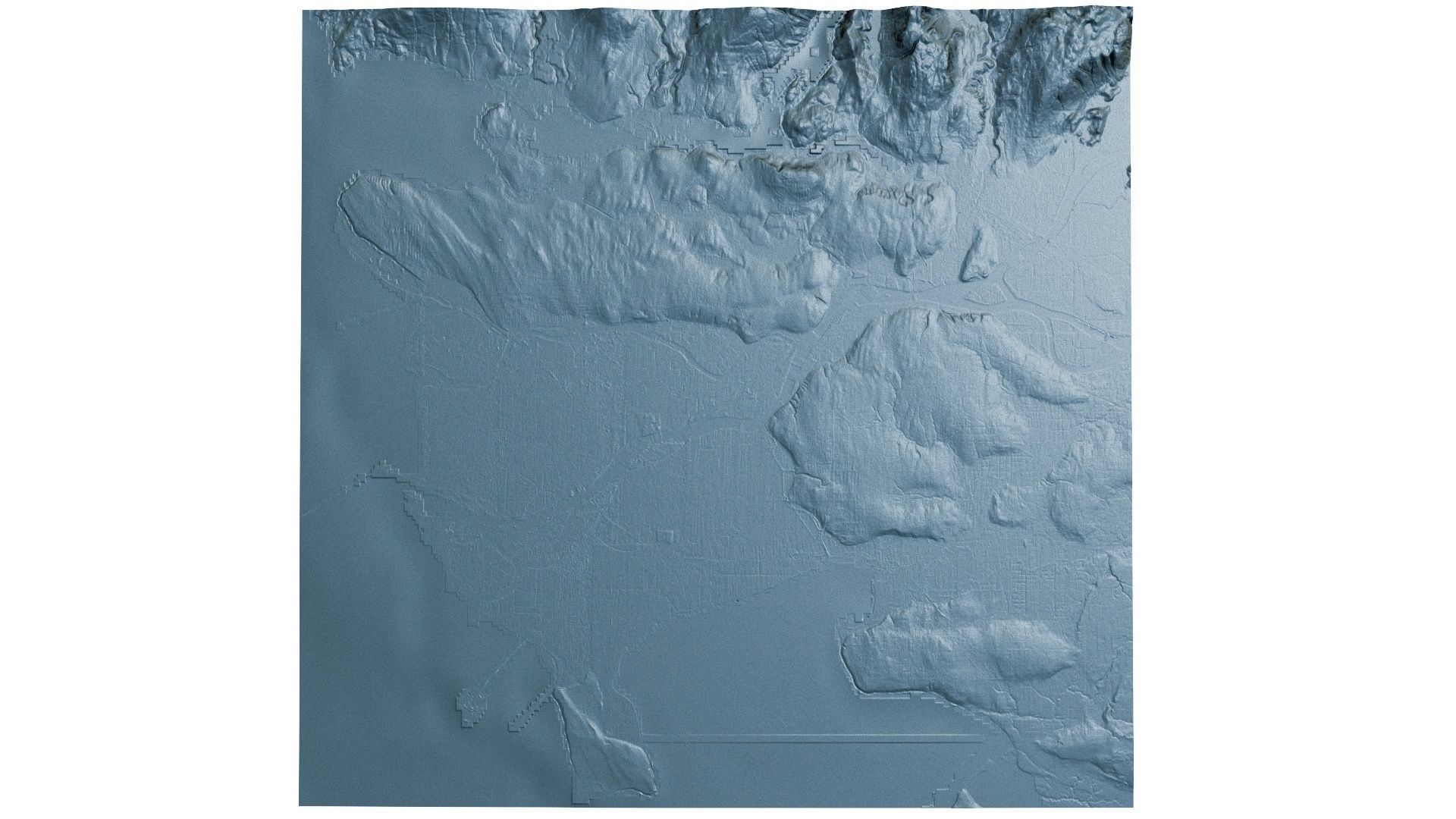 Vancouver with Terrain  3D model_3
