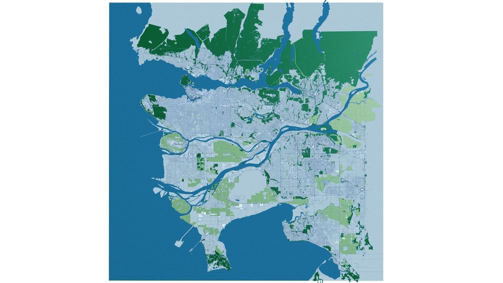 Vancouver with Terrain  3D model_1