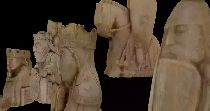 Collection 01 medieval chess pieces