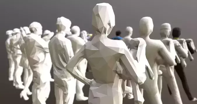 Collection 06 group of people in line