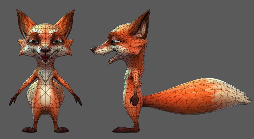 Forest Animal Friends Low-poly 3D model_14