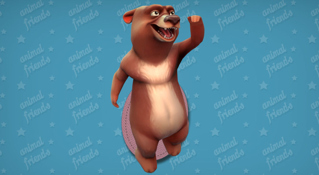 Forest Animal Friends Low-poly 3D model_16