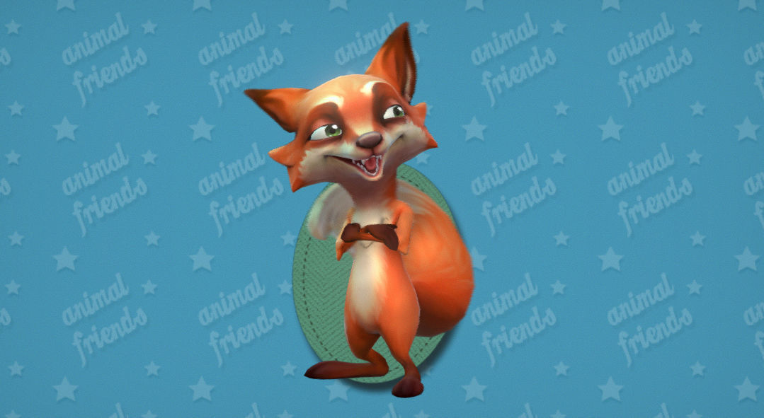 Forest Animal Friends Low-poly 3D model_19