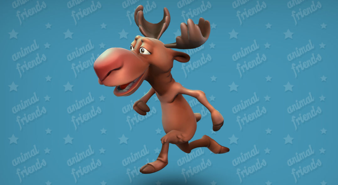 Forest Animal Friends Low-poly 3D model_25