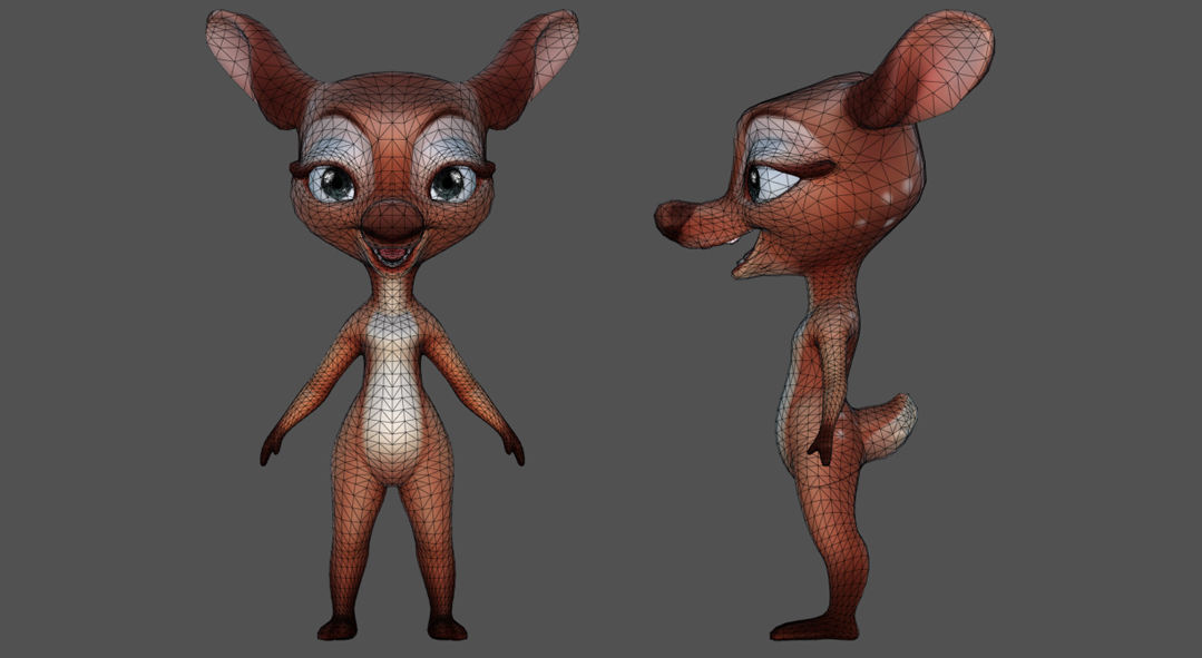 Forest Animal Friends Low-poly 3D model_13