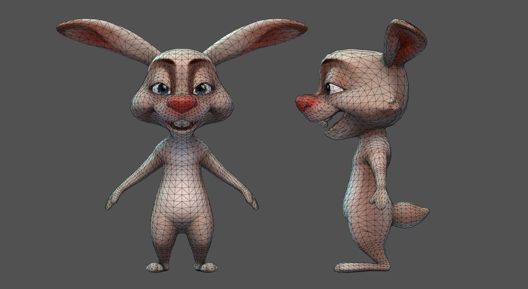 Forest Animal Friends Low-poly 3D model_11