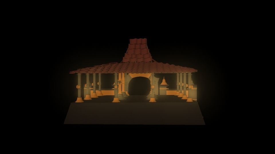 JOGLO JAVANESE HOUSE Free 3D model_3