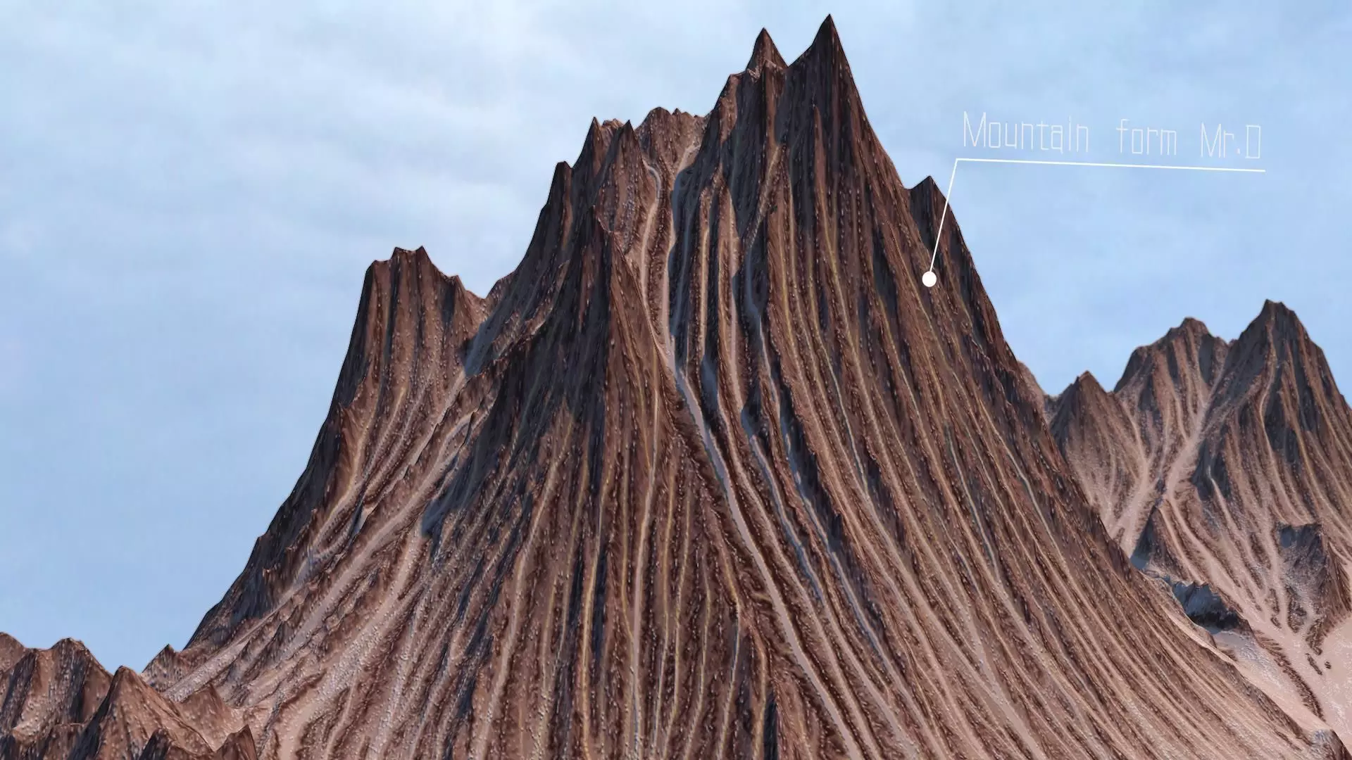 Mountain peaks video Free 3D model