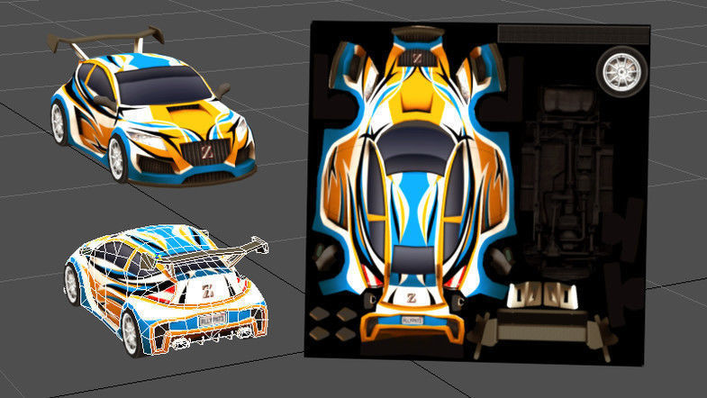 Low Poly Rally Car Pack Low-poly 3D model Low-poly 3D model_5