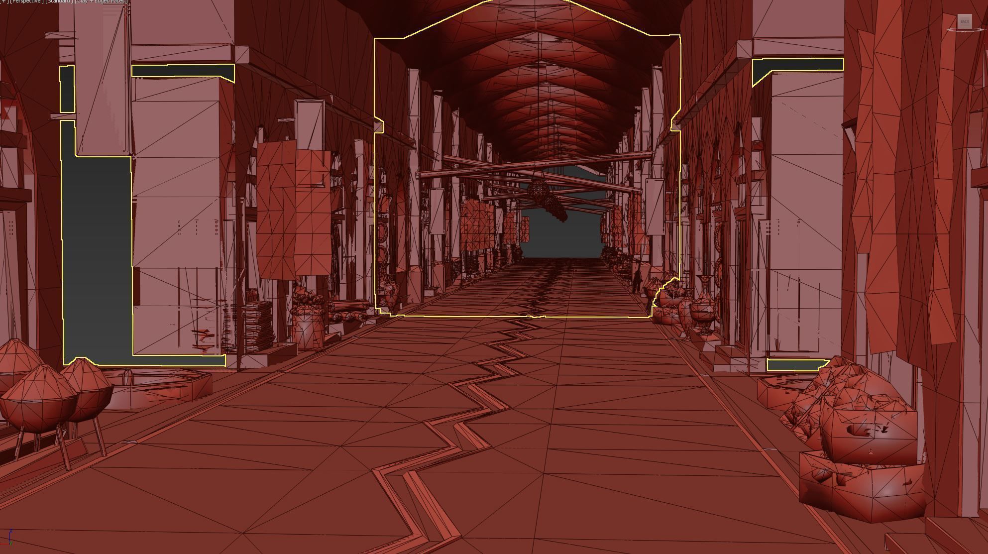 Lowpoly Arabic Bazzar Low-poly 3D model_11