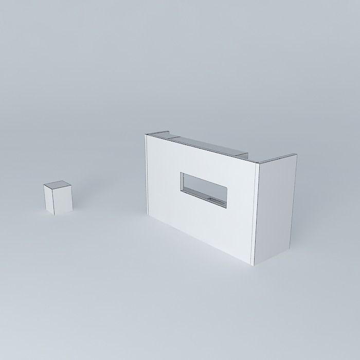 White washing machine Free 3D model_3