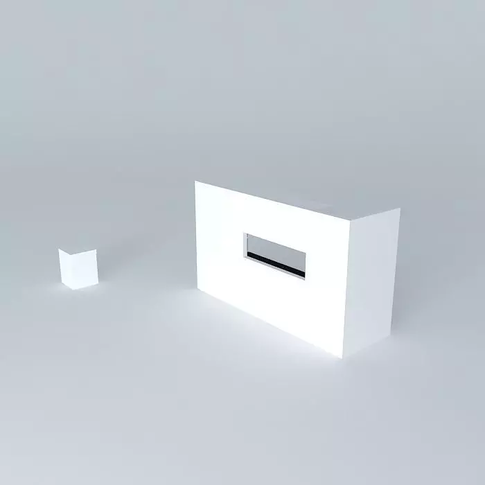 White washing machine Free 3D model_0