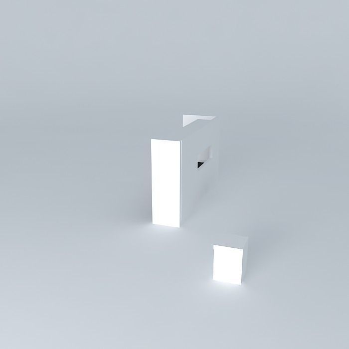 White washing machine Free 3D model_1