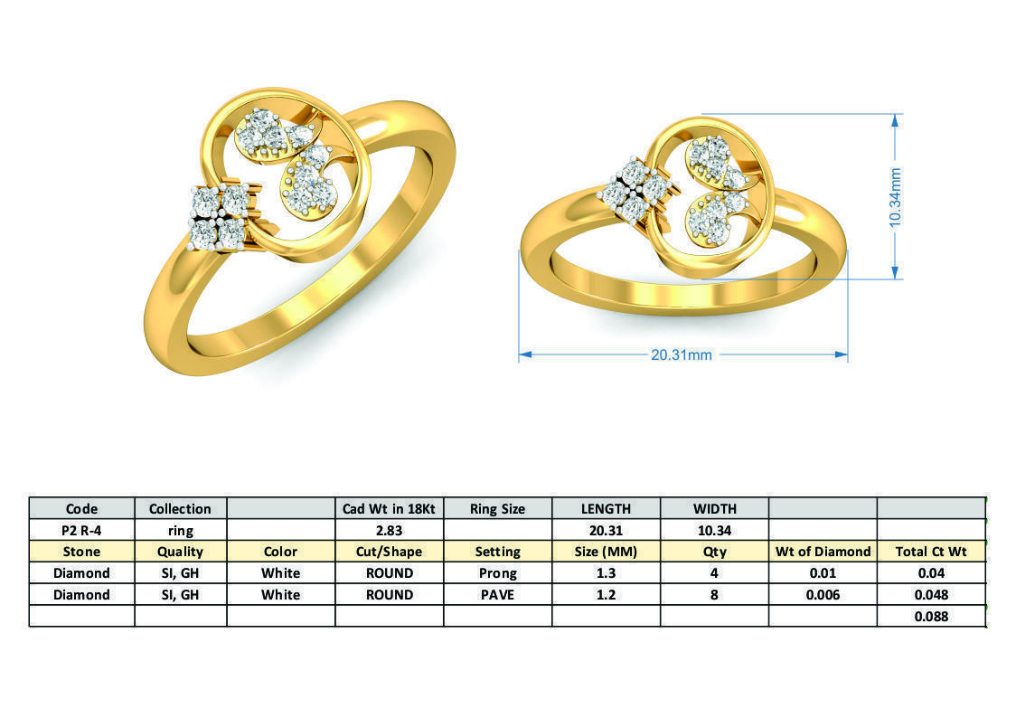 Women light weight ring 3dm stl render detail  3D print model_3