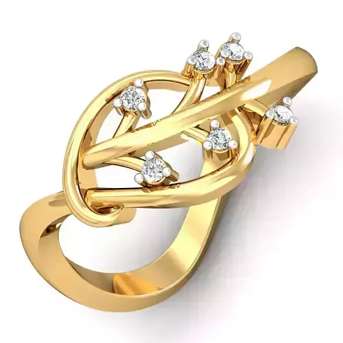 Women light weight ring 3dm stl render detail