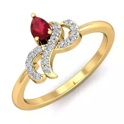 Women light weight ring 3dm stl render detail 