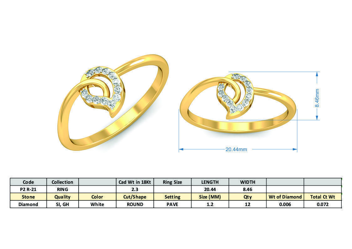 Women light weight ring 3dm stl render detail 3D print model_3