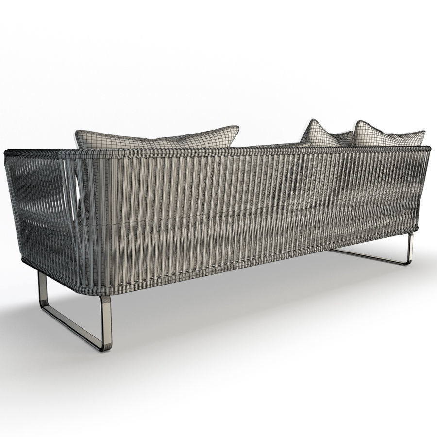 Bitta Sofa 3 Seaters Kettal 3D model_3