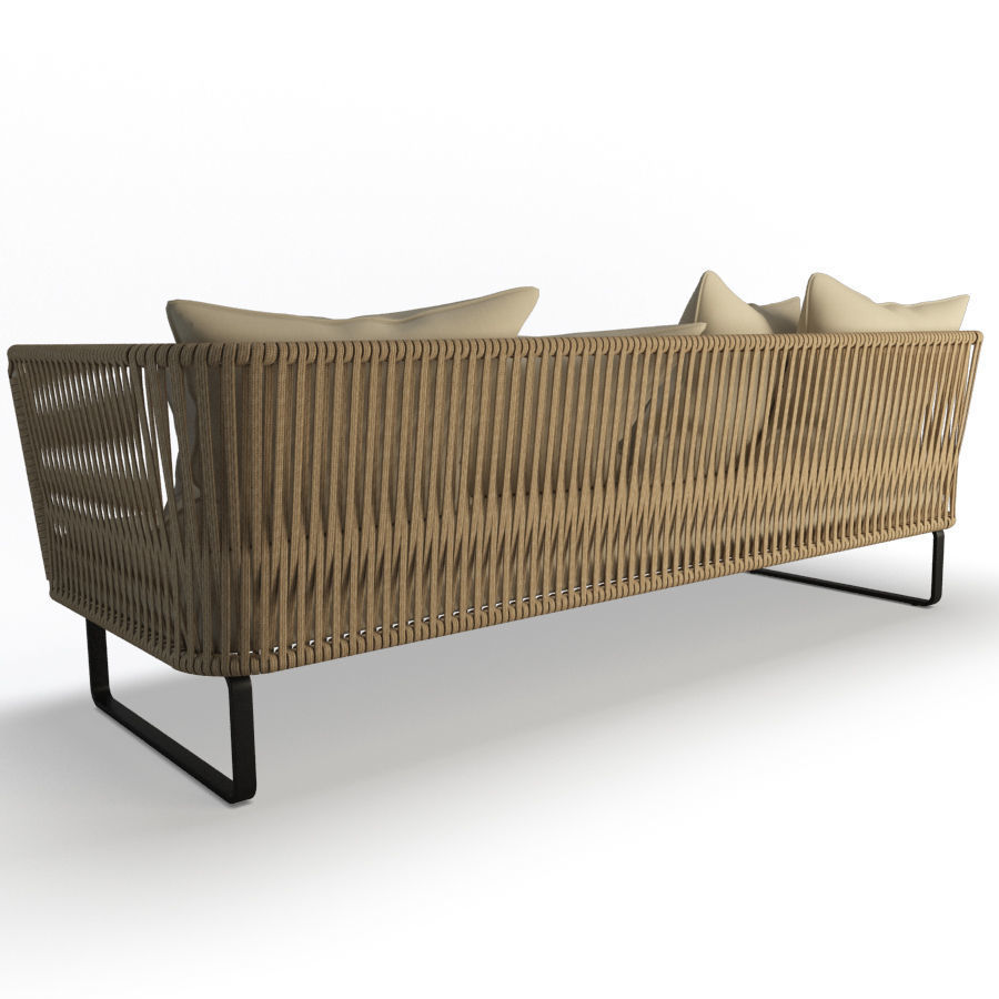 Bitta Sofa 3 Seaters Kettal 3D model_2