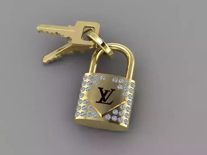 Pendant Louis Vuitton Lock 3D print model