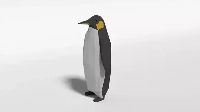 Low Poly Cartoon Penguin Low-poly 3D model
