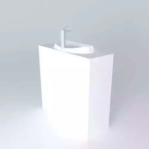 White modern sink 