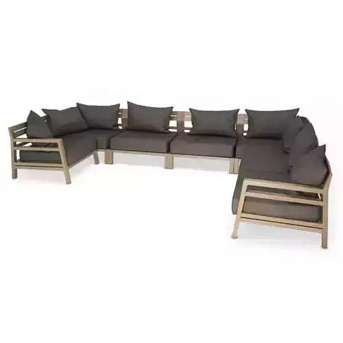 Wooden Sofa Costes Composable