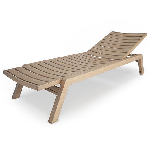 Costes Wooden Deck Chair 3D model