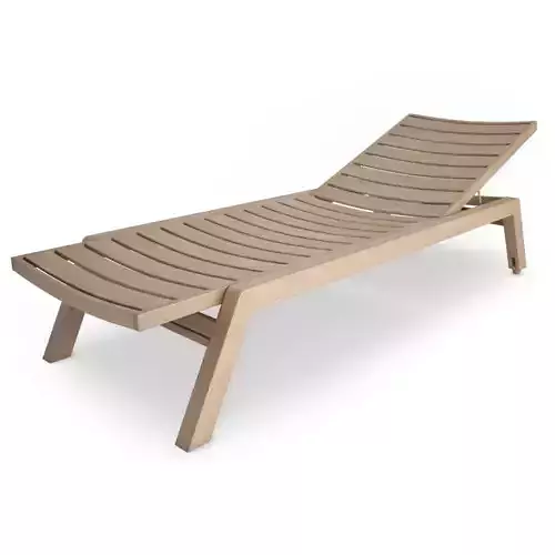 Costes Wooden Deck Chair 3D model