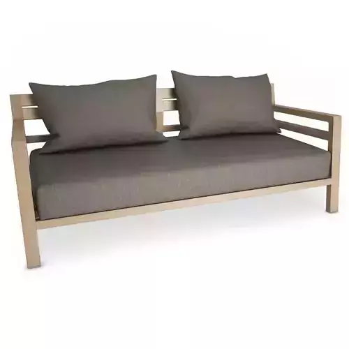 Costes Wooden Sofa 2 seaters 3D model