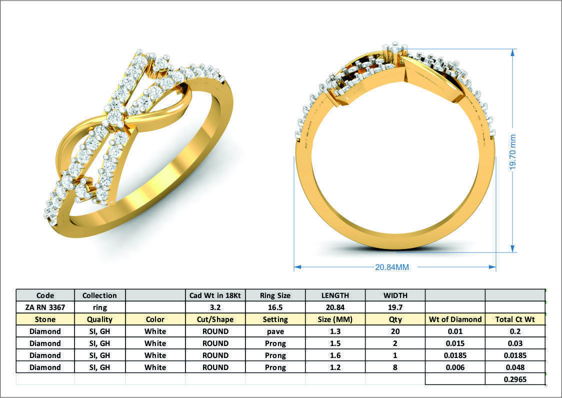 Women light weight ring 3dm stl render detail  3D print model_3