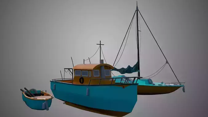 Motor Boats 3D model