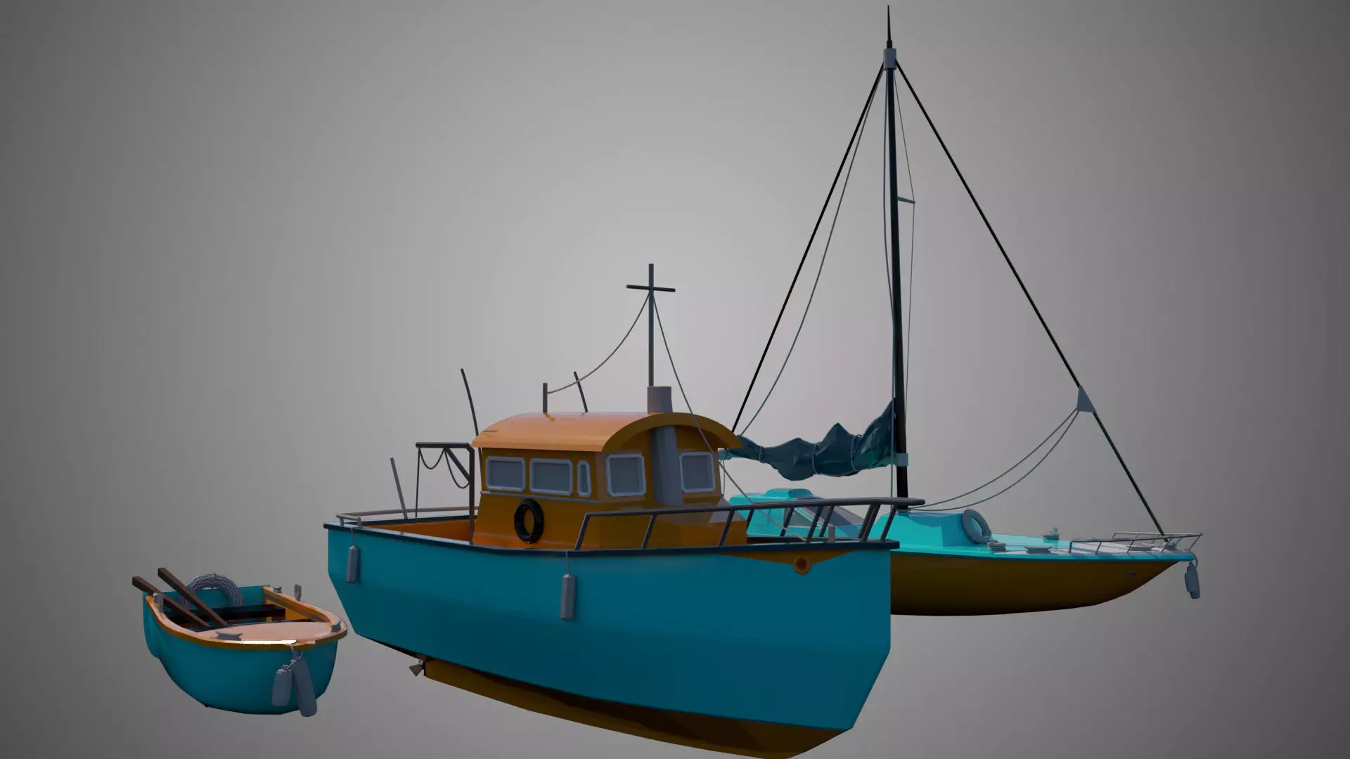 Motor Boats 3D model_0