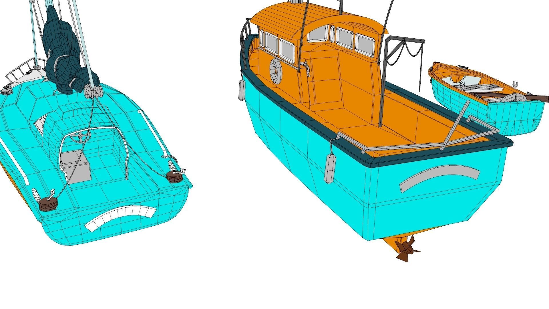 Motor Boats 3D model_5