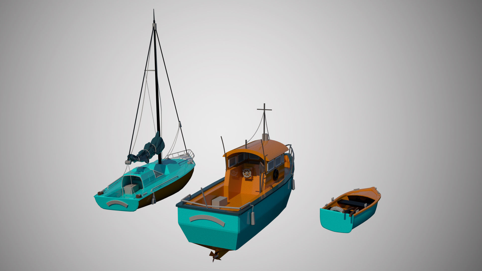 Motor Boats 3D model_4