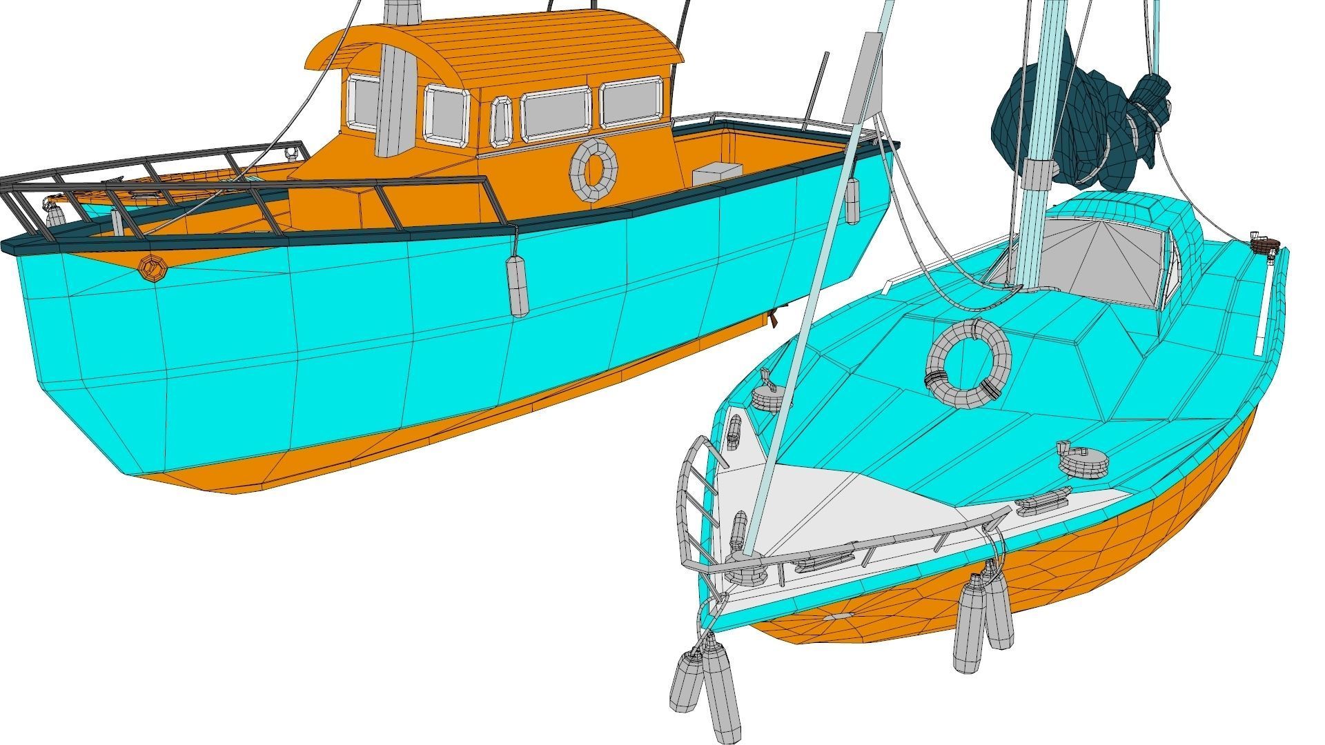 Motor Boats 3D model_6
