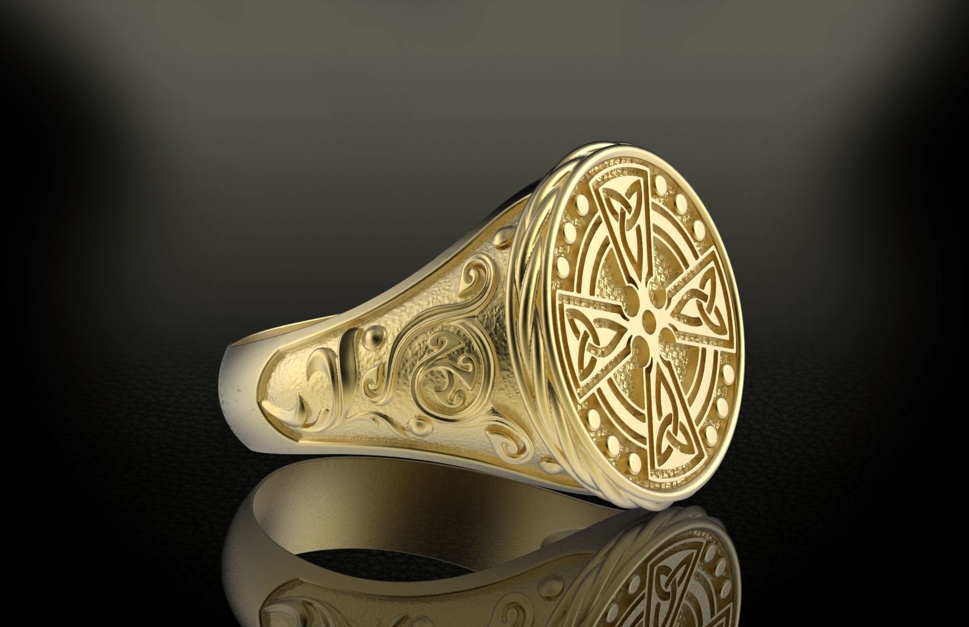 Men Celtic Ring 2 - 3D print model 3D print model_5
