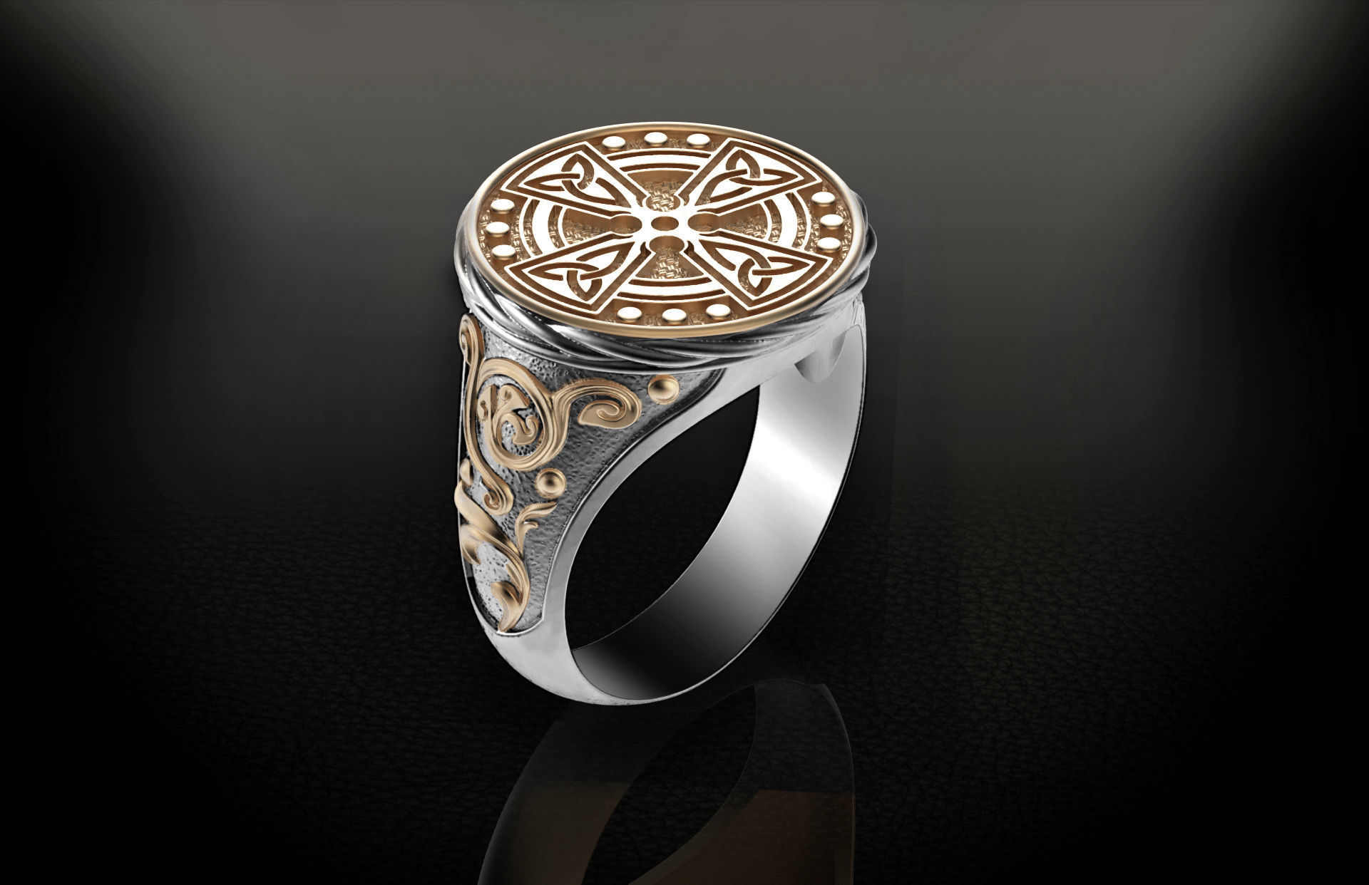 Men Celtic Ring 2 - 3D print model 3D print model_4